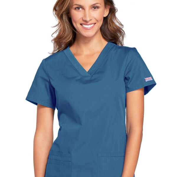 Cherokee.Originals V-Neck Top in Black WW645 V-Neck Top in Black Thumbnail