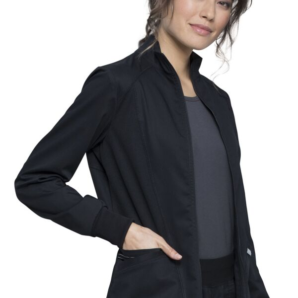 Cherokee.Revolution Zip Front High-Low Jacket WW301 Zip Front High-Low Jacket Thumbnail