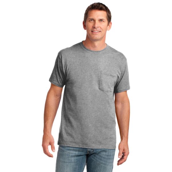 5.4 oz 100% Cotton Pocket T Shirt Thumbnail