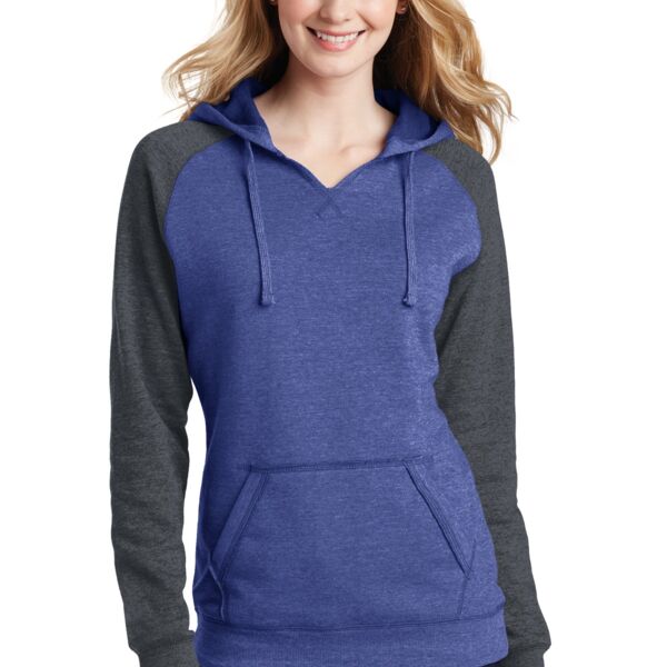 Juniors Lightweight Fleece Raglan Hoodie Thumbnail