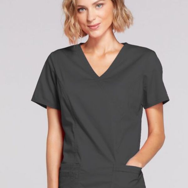 Ladies Mock Wrap Scrub Top Thumbnail